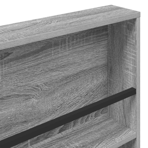 Етажерка за списания с рафт 2 pcs Сив Сонома 60 x 12 x 70 см