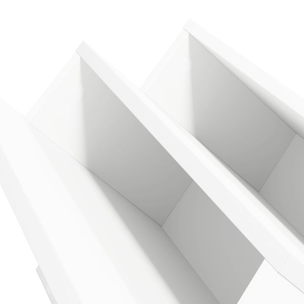 Етажерка за списания Бяло 53 x 40 x 28.5 см Инженерно дърво