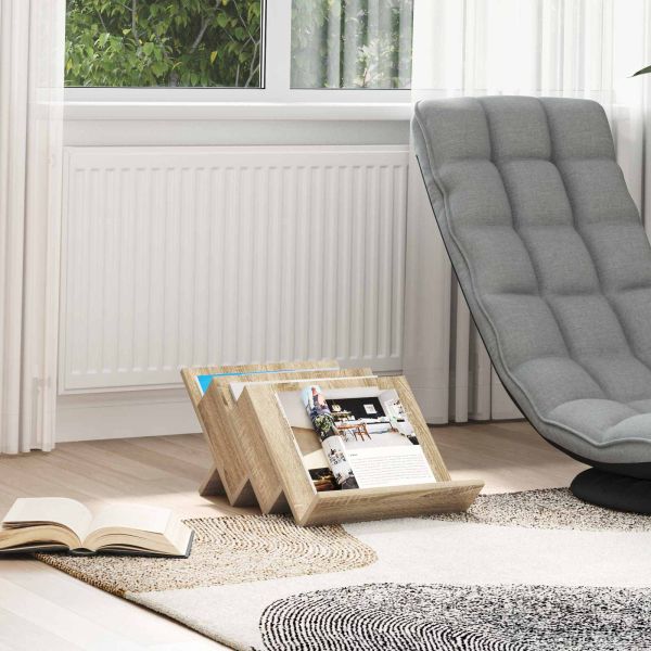 Етажерка за списания с рафт Сонома дъб 53 x 40 x 28.5 см
