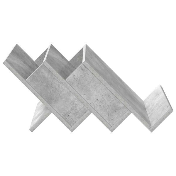 Етажерка за списания с рафт Бетоново сиво 53 x 40 x 28.5 см