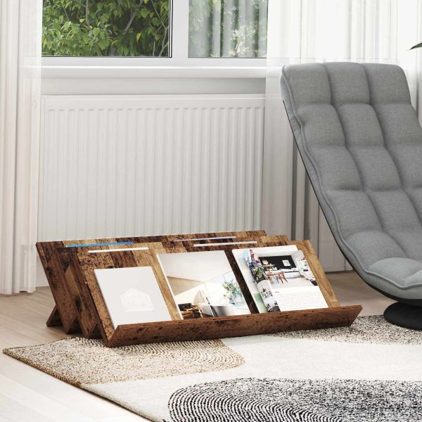 Етажерка за списания с рафт Старо дърво 90 x 53 x 28,5 см