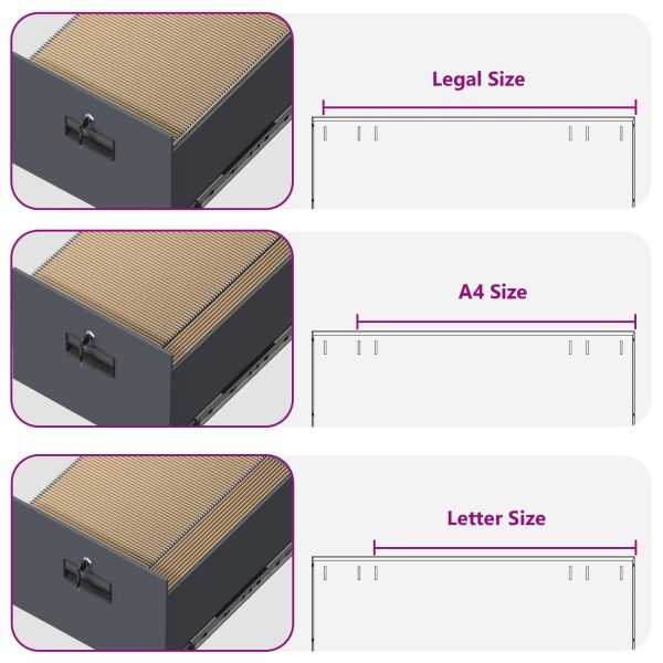 Кабинет за файлове с чекмедже Антрацит 44 x 50 x 106.5 см