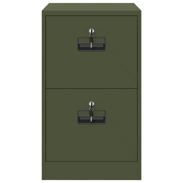 Кабинет за файлове с рафт Маслинено зелено 44 x 50 x 106.5 см