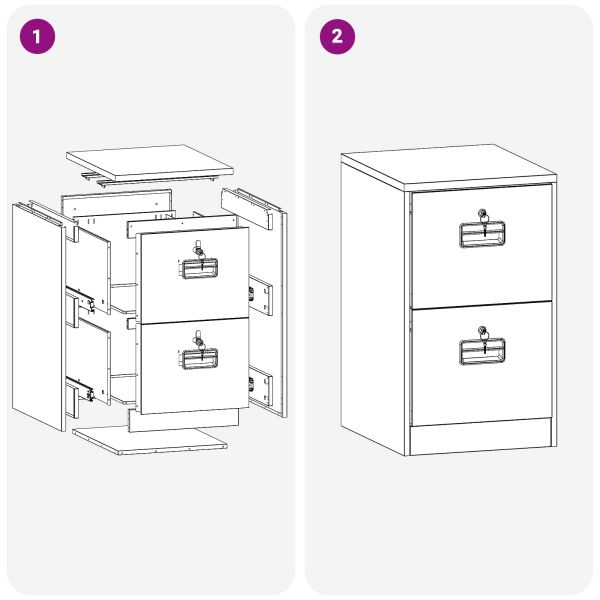 Кабинет за файлове с рафт Маслинено зелено 44 x 50 x 106.5 см