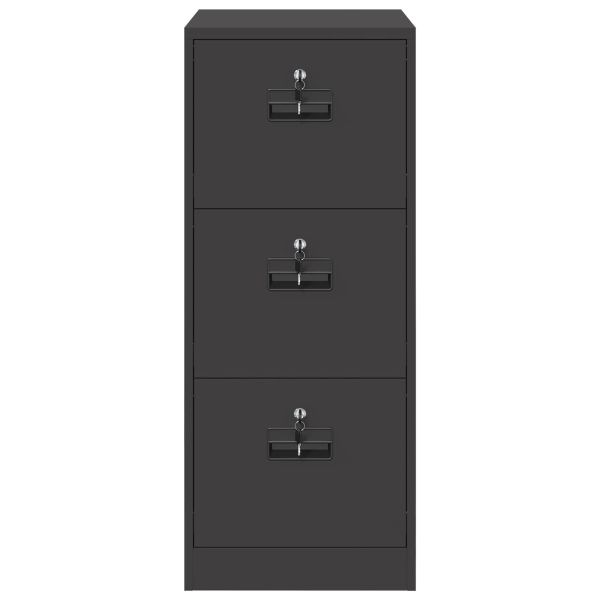 Кабинет за файлове с чекмедже с рафт Черно 44 x 50 x 106.5 см