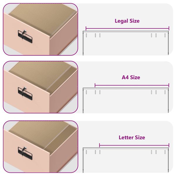 Кабинет за файлове с чекмедже с рафт Розово 44 x 50 x 106.5 см