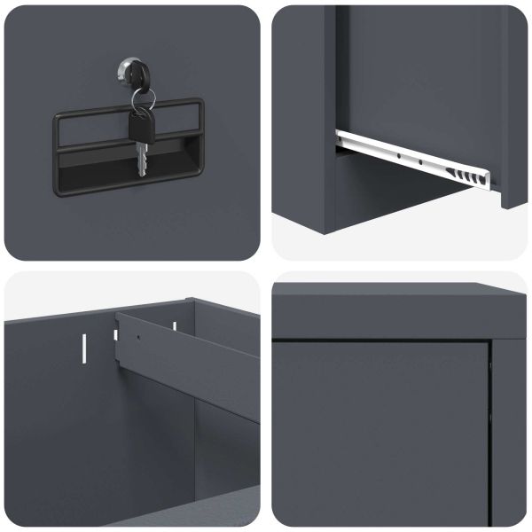 Кабинет за файлове с чекмедже Антрацит 44 x 50 x 106.5 см