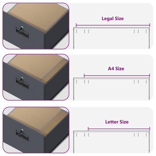 Кабинет за файлове с чекмедже Антрацит 44 x 50 x 106.5 см