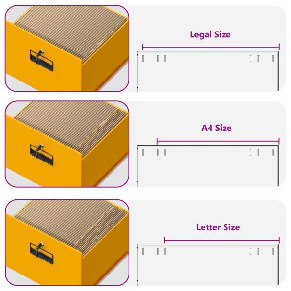 Кабинет за файлове с чекмедже Горчично жълто 44 x 50 x 106.5 см