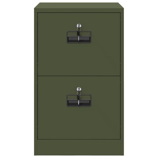 Кабинет за файлове с рафт Маслинено зелено 44 x 50 x 106.5 см