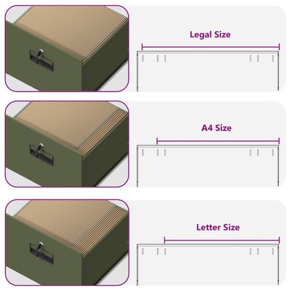 Кабинет за файлове с рафт Маслинено зелено 44 x 50 x 106.5 см