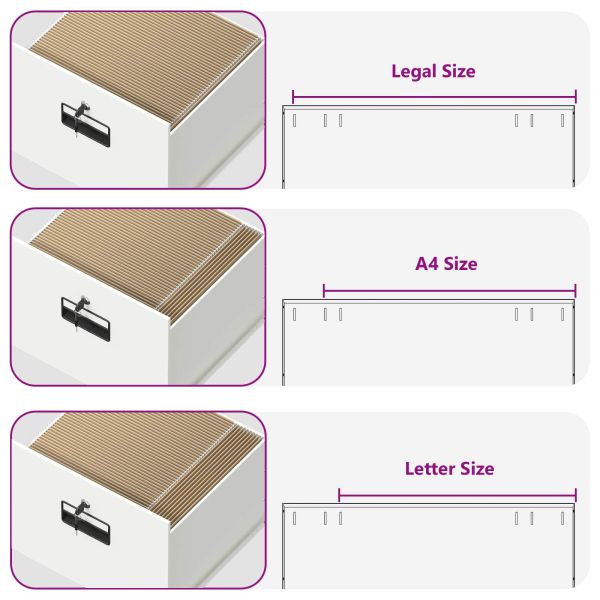 Кабинет за файлове с чекмедже с рафт Бяло 44 x 50 x 106.5 см