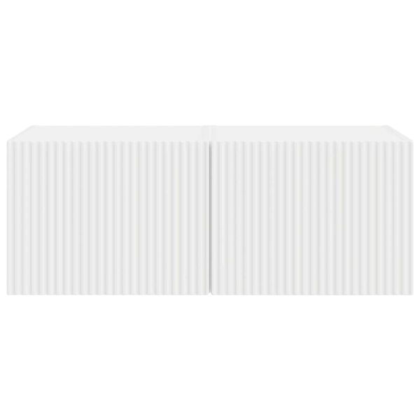 TV стенен шкаф 2 pcs Бяло 60 x 31 x 29.5 см Инженерно дърво