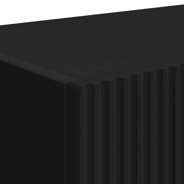 TV стенен шкаф 2 pcs Черно 60 x 31 x 29.5 см Инженерно дърво