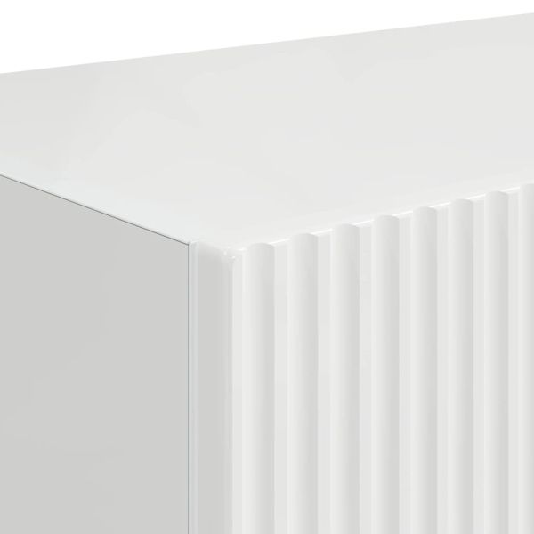 TV стенен шкаф 2 pcs Гланц бяло 60 x 31 x 29.5 см