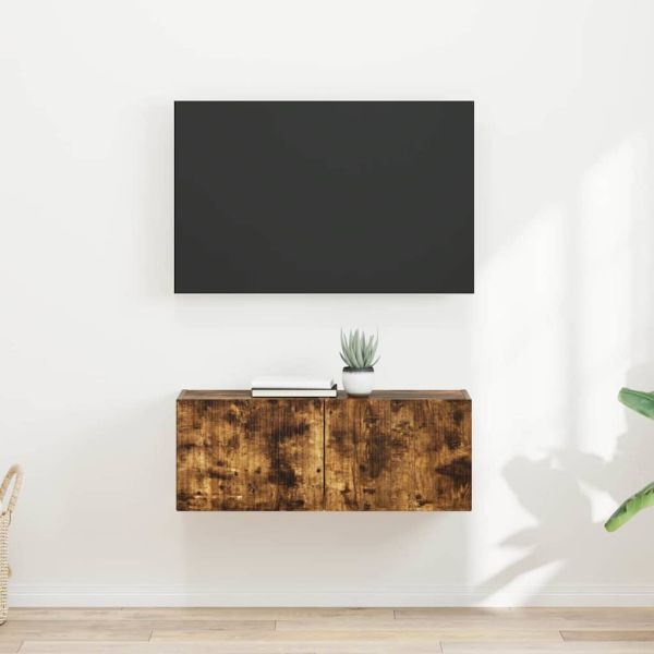 TV стенен шкаф 2 pcs Димян дъб 60 x 31 x 29.5 см