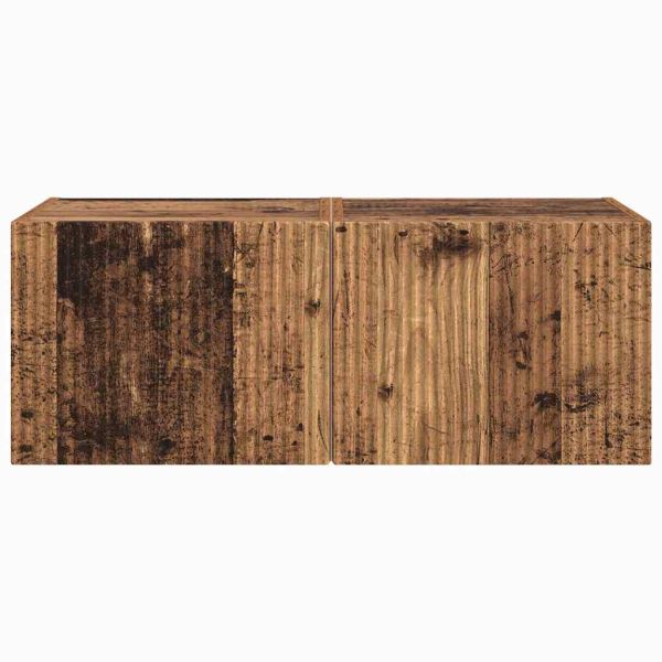 TV стенен шкаф 2 pcs Старо дърво 60 x 31 x 29.5 см