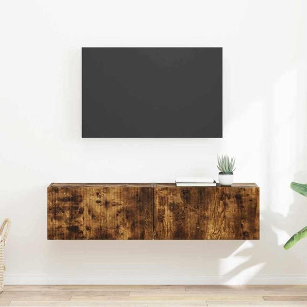 TV стенен шкаф 2 pcs Димян дъб 60 x 31 x 29.5 см