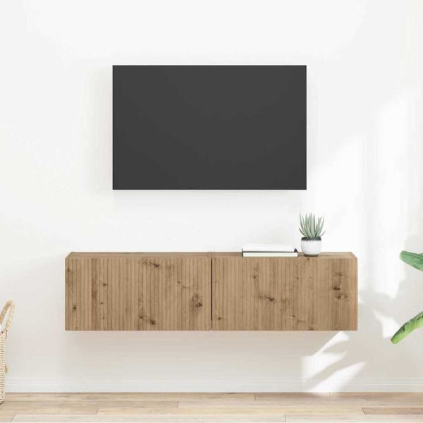 TV стенен шкаф 2 pcs Дъб Артизан 60 x 31 x 29.5 см