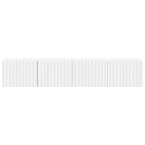 TV стенен шкаф 2 pcs Бяло 60 x 31 x 29.5 см Инженерно дърво