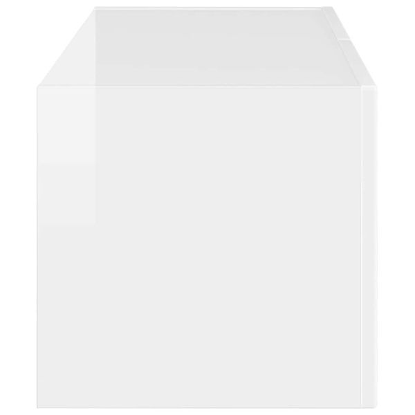 TV стенен шкаф Гланц бяло 60 x 31 x 29.5 см Инженерно дърво