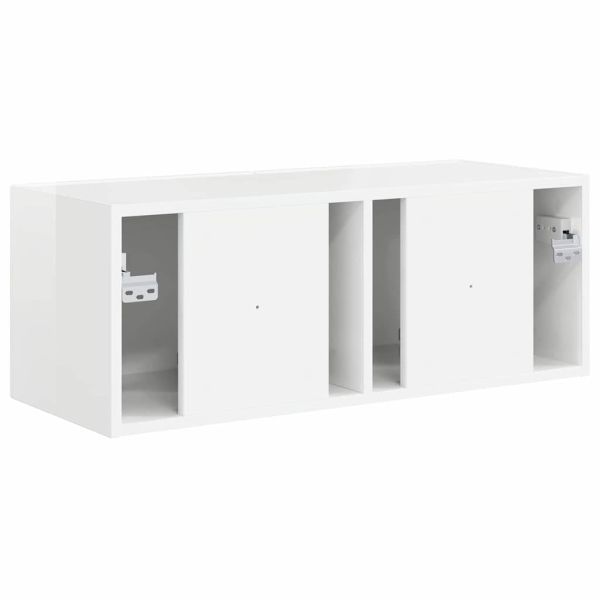 TV стенен шкаф Гланц бяло 60 x 31 x 29.5 см Инженерно дърво