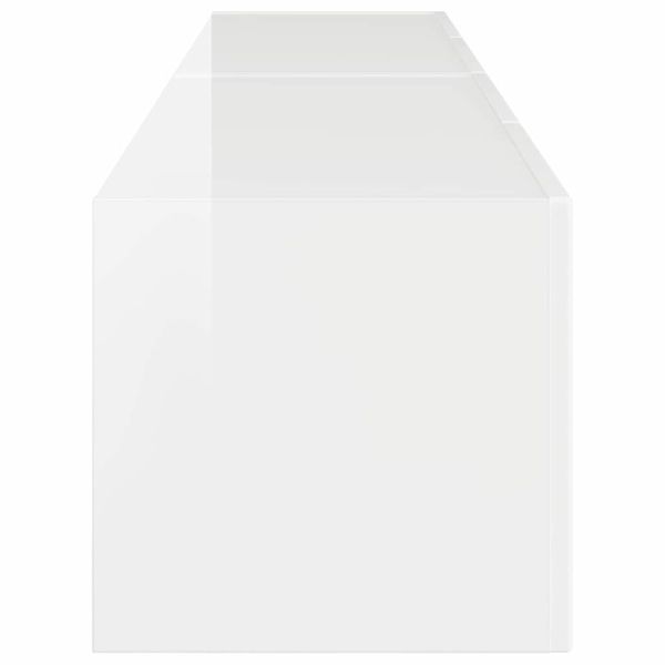 TV стенен шкаф 2 pcs Гланц бяло 60 x 31 x 29.5 см