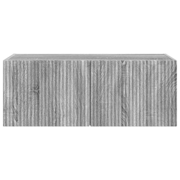 TV стенен шкаф Сив Сонома 60 x 31 x 29.5 см Инженерно дърво