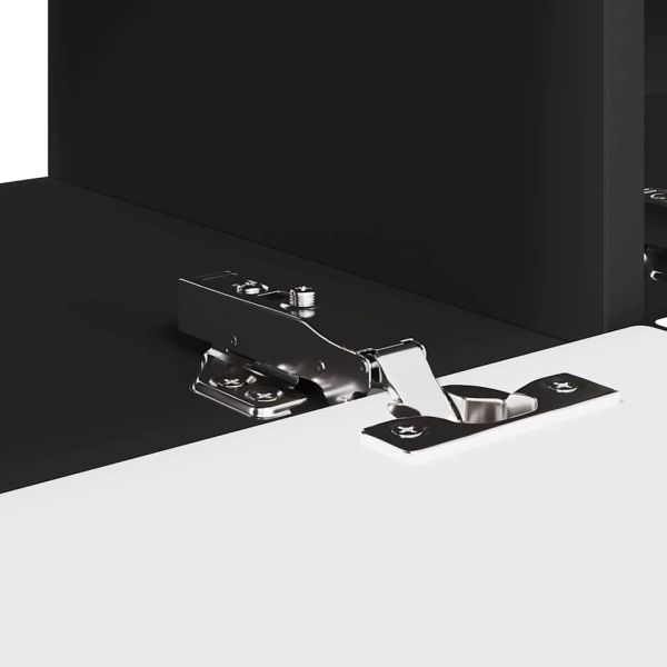 TV стенен шкаф 2 pcs Черно 60 x 31 x 29.5 см Инженерно дърво