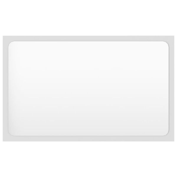 Комплект мебели за баня, бял, инженерно дърво