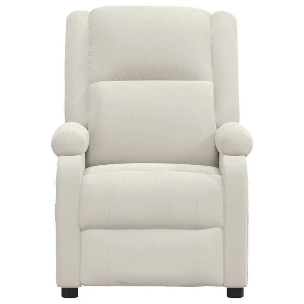 Масажен стол, кремав, кадифе