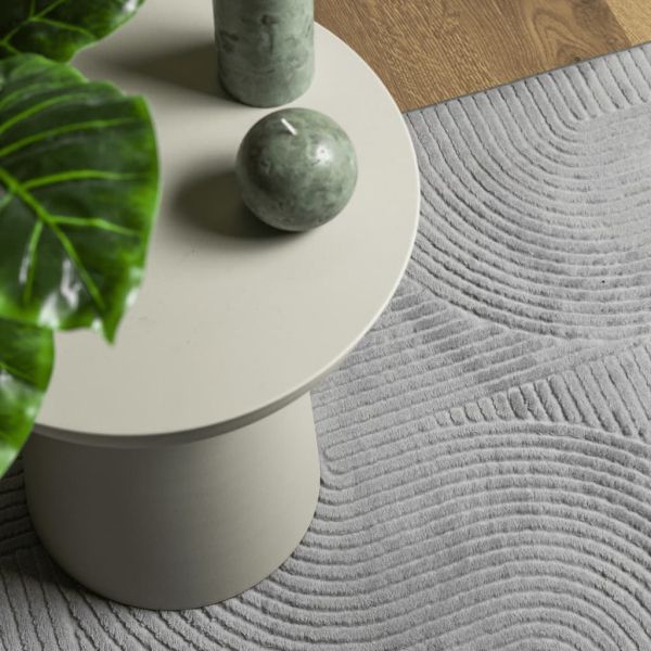 Килим "IZA" с къс косъм, скандинавски вид, сив, 80x150 см