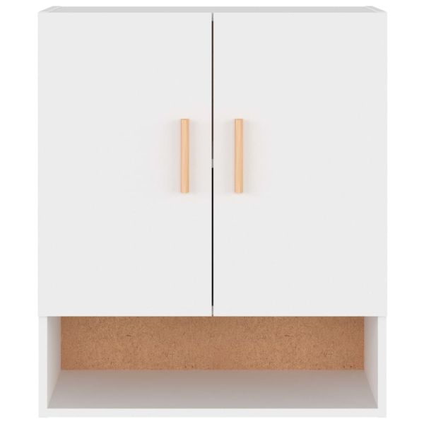 Стенен шкаф, бял, 60x31x70 см, инженерно дърво