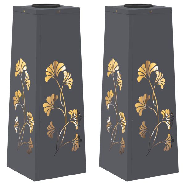 Соларна LED светлина за пътека 2 pcs Антрацит