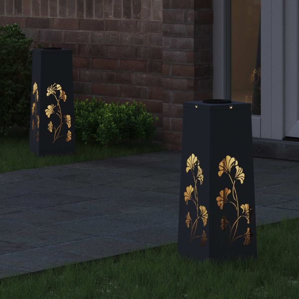 Соларна LED светлина за пътека 2 pcs Антрацит