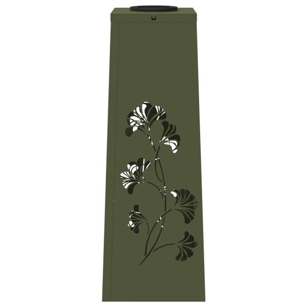 Соларна LED светлина за пътека 2 pcs Маслинено зелено