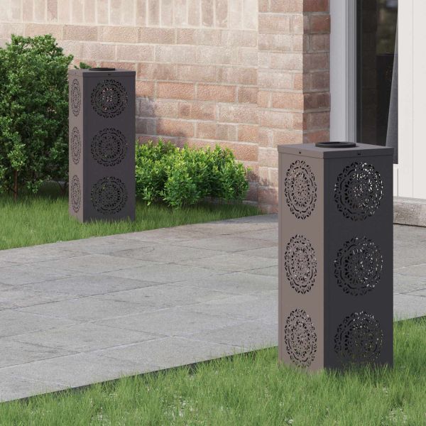 Соларна LED светлина за пътека 2 pcs Черно