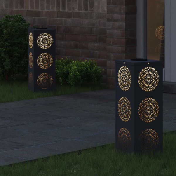 Соларна LED светлина за пътека 2 pcs Антрацит