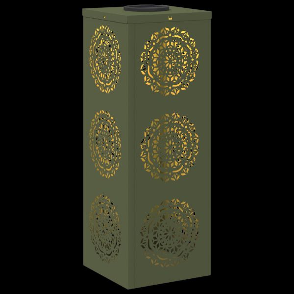 Соларна LED светлина за пътека 2 pcs Маслинено зелено