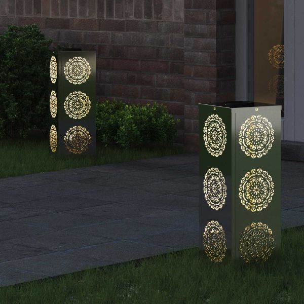 Соларна LED светлина за пътека 2 pcs Ръждясало