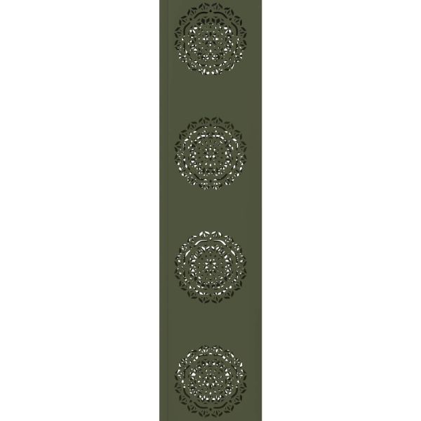 Соларна LED светлина за пътека 2 pcs Маслинено зелено