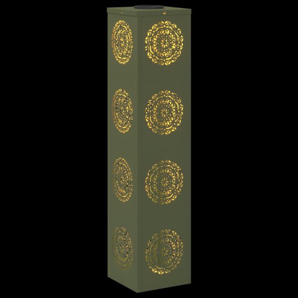 Соларна LED светлина за пътека 2 pcs Маслинено зелено