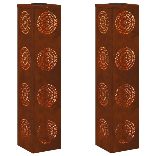 Соларна LED светлина за пътека 2 pcs Ръждясало