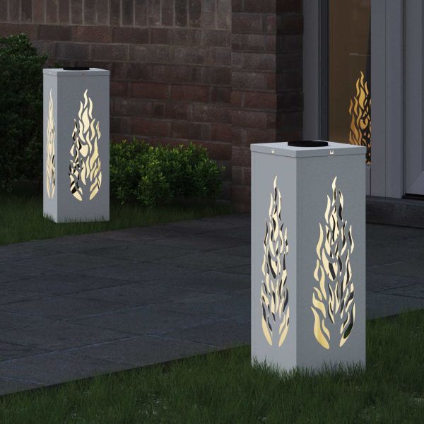 Соларна LED светлина за пътека 2 pcs Бяло