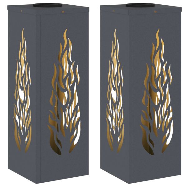 Соларна LED светлина за пътека 2 pcs Антрацит