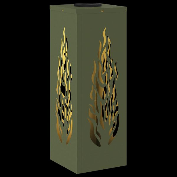 Соларна LED светлина за пътека 2 pcs Маслинено зелено