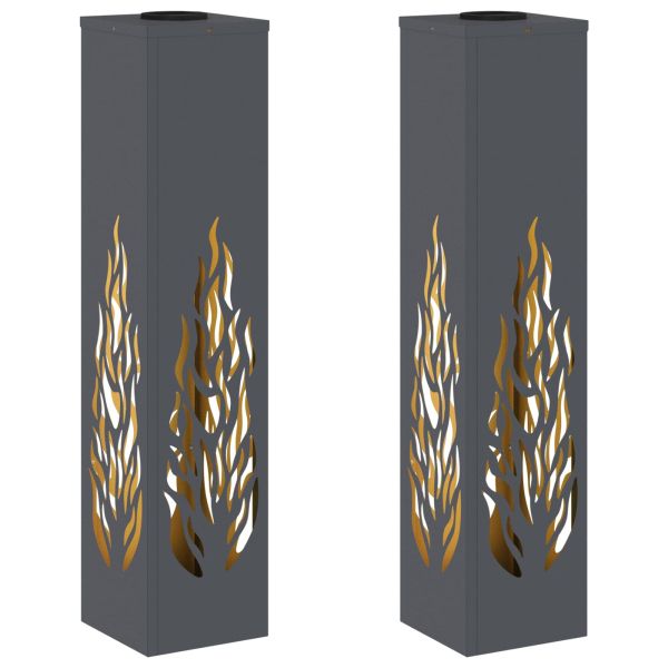 Соларна LED светлина за пътека 2 pcs Антрацит