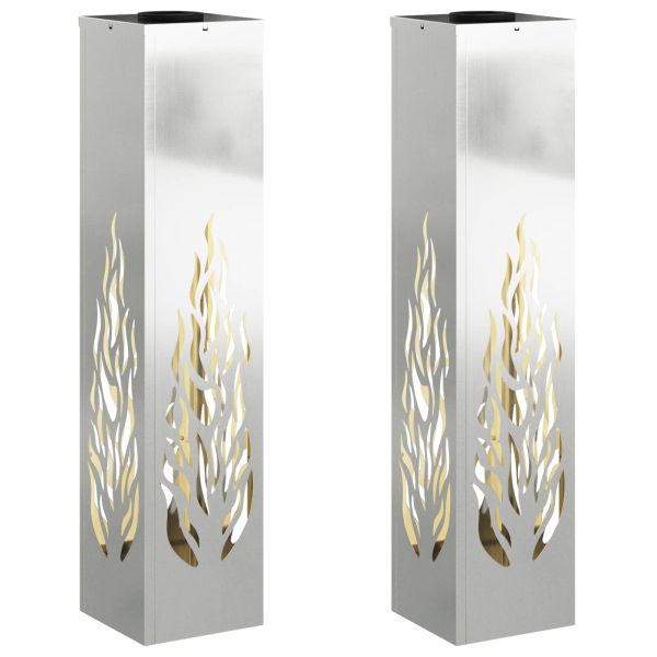 Соларна LED светлина за пътека 2 pcs Галванизирана