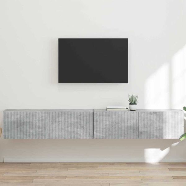 TV стенен шкаф 2 pcs Бетон 60 x 31 x 29.5 см Инженерно дърво