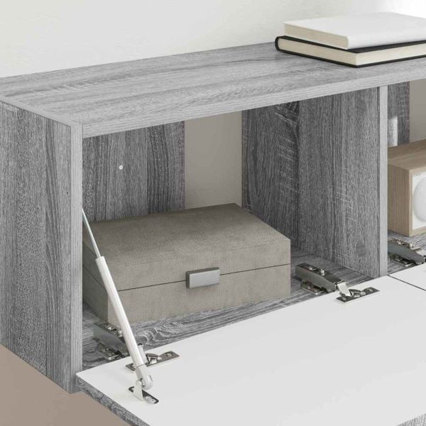 TV стенен шкаф 2 pcs Сив Сонома 60 x 31 x 29.5 см